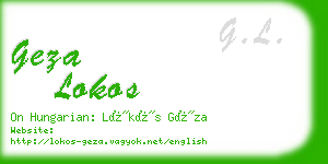 geza lokos business card